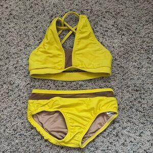 AA Dance Costumes yellow brief and top set